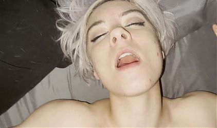 Blonde teen sucks Eddie Danger’s thick cock while using vibrator